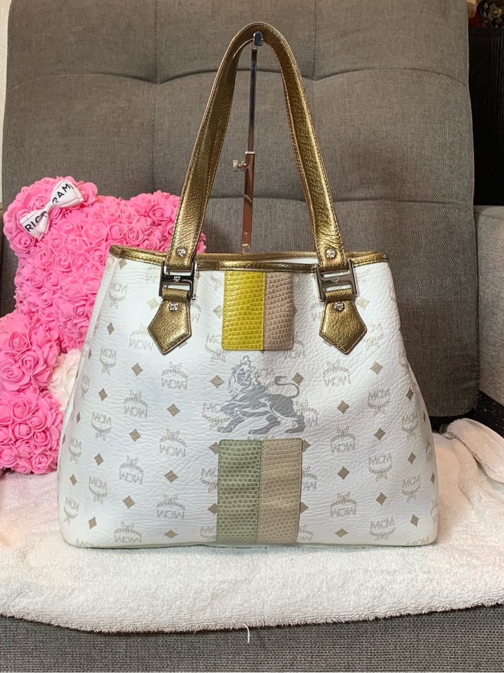 GUC MCM White Tote